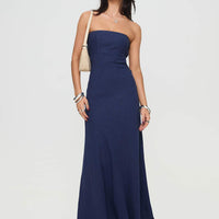 Yahir Strapless Maxi Dress Navy