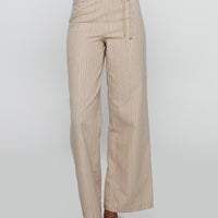 Rush Hours Tie Up Pants Beige
