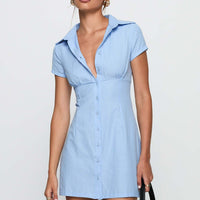 Motley Mini Dress Blue Stripe
