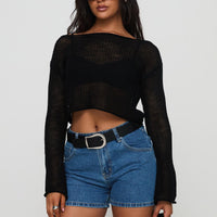 Saldana Shorts Mid Blue Denim Petite
