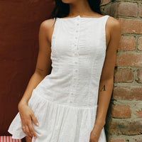 Sweeter Places Embroidered Mini Dress White