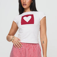 Were Lovers Baby Tee White
