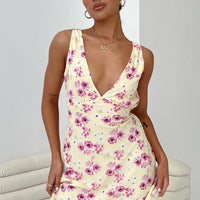 Nellie Mini Dress Yellow Floral