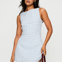 Alfalfa Mini Dress Blue Check
