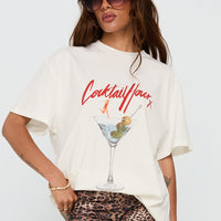 Unwind In Peace Oversized Tee White