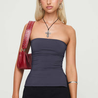 Strutter Strapless Top Slate