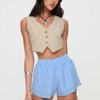 Beach House Shorts Blue / White Gingham