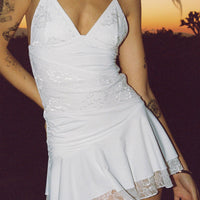 Love Is Alive Lace Mini Dress White