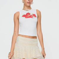 Lifas Lace Mini Skirt Cream