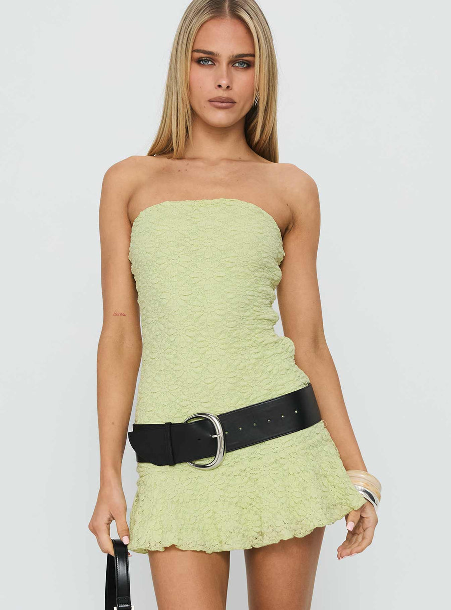 Vancesca Strapless Mini Dress Lime