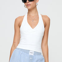 Stand By Halter Top White