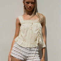 Angelis Lace Shorts White