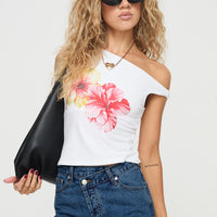 Edwardi Hibiscus Top White