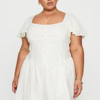 Forever More Mini Dress White Curve