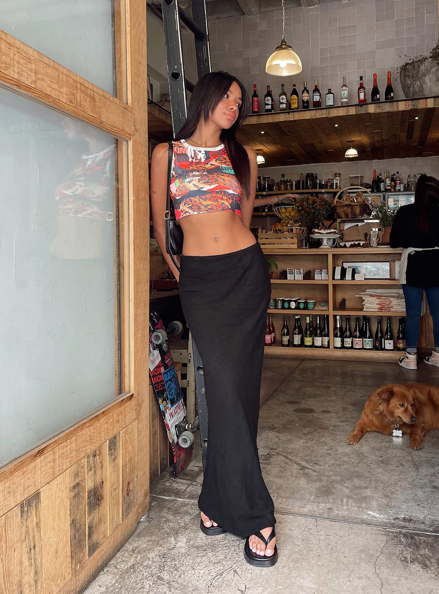 Jodie Maxi Skirt Black Petite