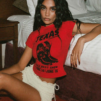 Texas Baby Tee Red