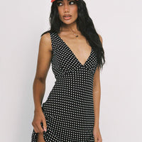 Nellie Mini Dress Black Polka Dot