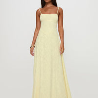 South Of France Maxi Dress Yellow