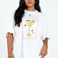 Martini Oversized Tee White