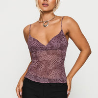 Thank The Angels Backless Top Purple