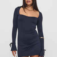 Dalzine Long Sleeve Mini Dress Navy