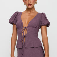 Wilhelmina Blouse Top Mauve