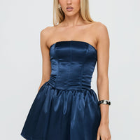 Forevermore Strapless Mini Dress Navy