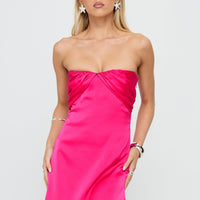 Irena Strapless Mini Dress Hot Pink