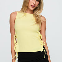 Dignity Tie Side Top Yellow