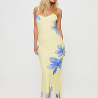 Katrine Flower Maxi Dress Cream