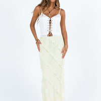 Amitri Lace Up Top Ivory