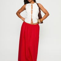 Rosellah Tie Up Top White