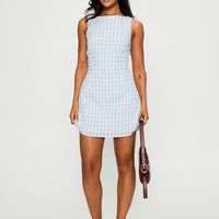 Alfalfa Mini Dress Blue Check