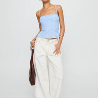 Isolabella Top Blue Stripe