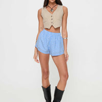 Beach House Shorts Blue / White Gingham