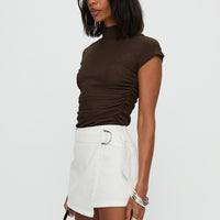 Elinora Wrap Mini Skirt White