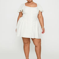 Forever More Mini Dress White Curve