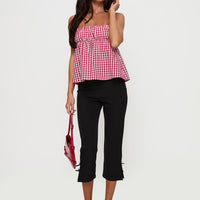 Mirabellah Frill Top Red Gingham