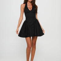 Karisse Halter Mini Dress Black