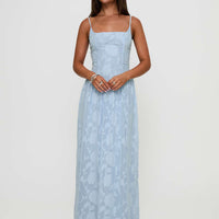 Angeleina Maxi Dress Blue Floral