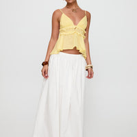 Blondelle Frill Detail Top Yellow