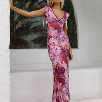 Soleila Maxi Dress Purple Multi