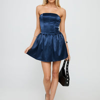 Forevermore Strapless Mini Dress Navy