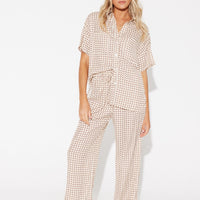 Riley Resort Shirt Brown Print