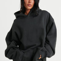 Unisex Roman Oversize Hoodie Black