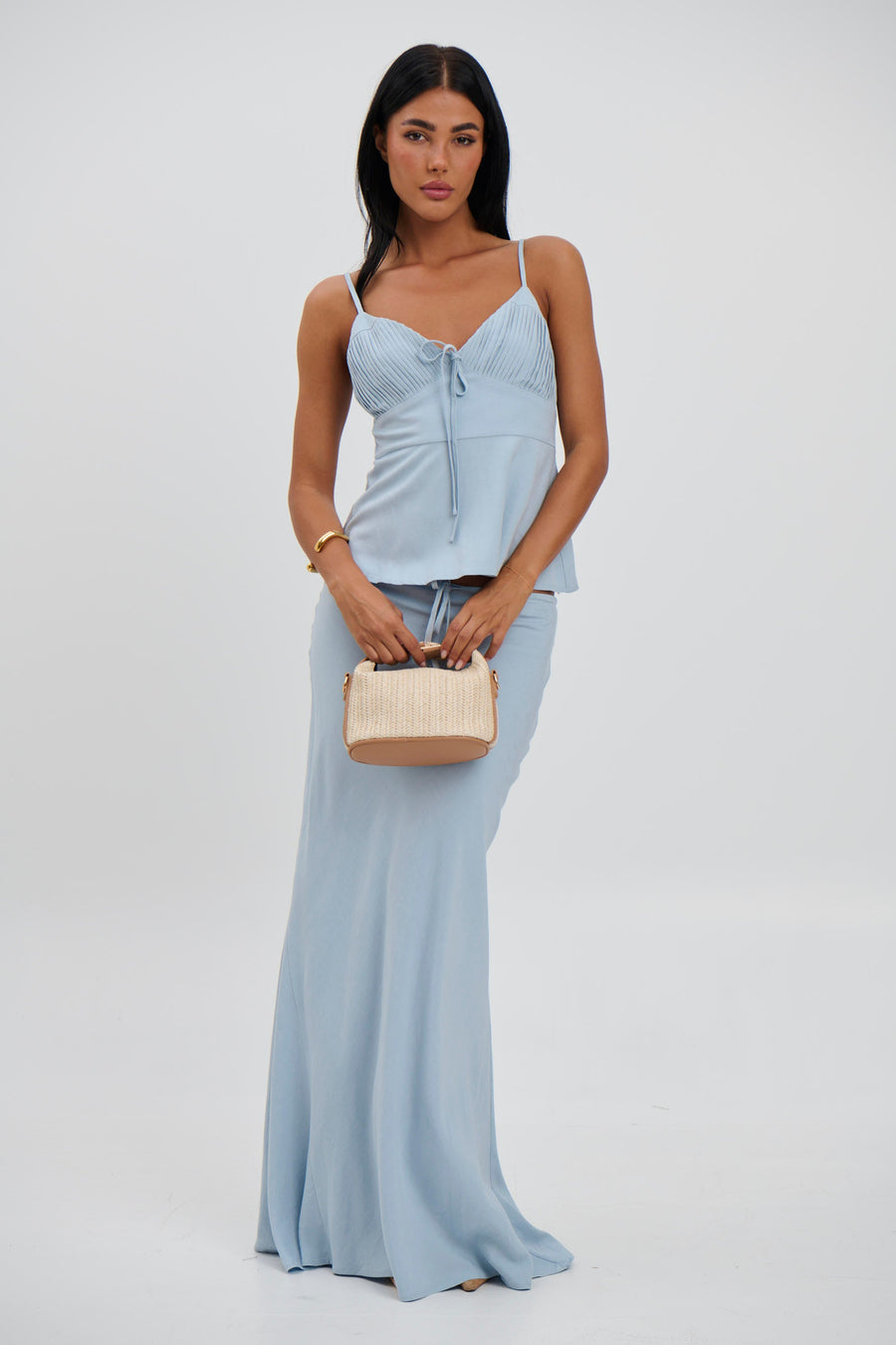Avalon Maxi Skirt Baby Blue