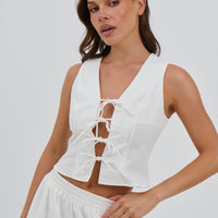 Matilda Tie Top White - FINAL SALE