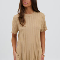 Leighton Ribbed Top Sand