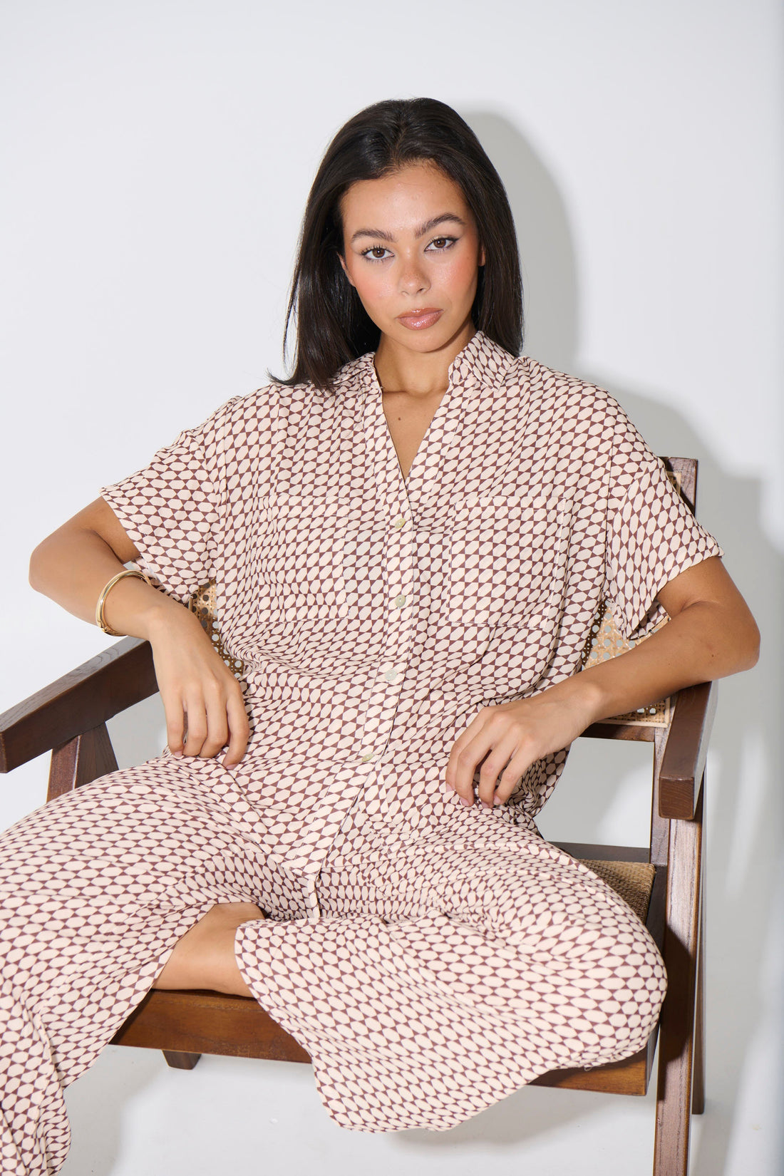 Riley Resort Pant Brown Print