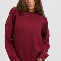 Sherri Knit Jumper Burgundy